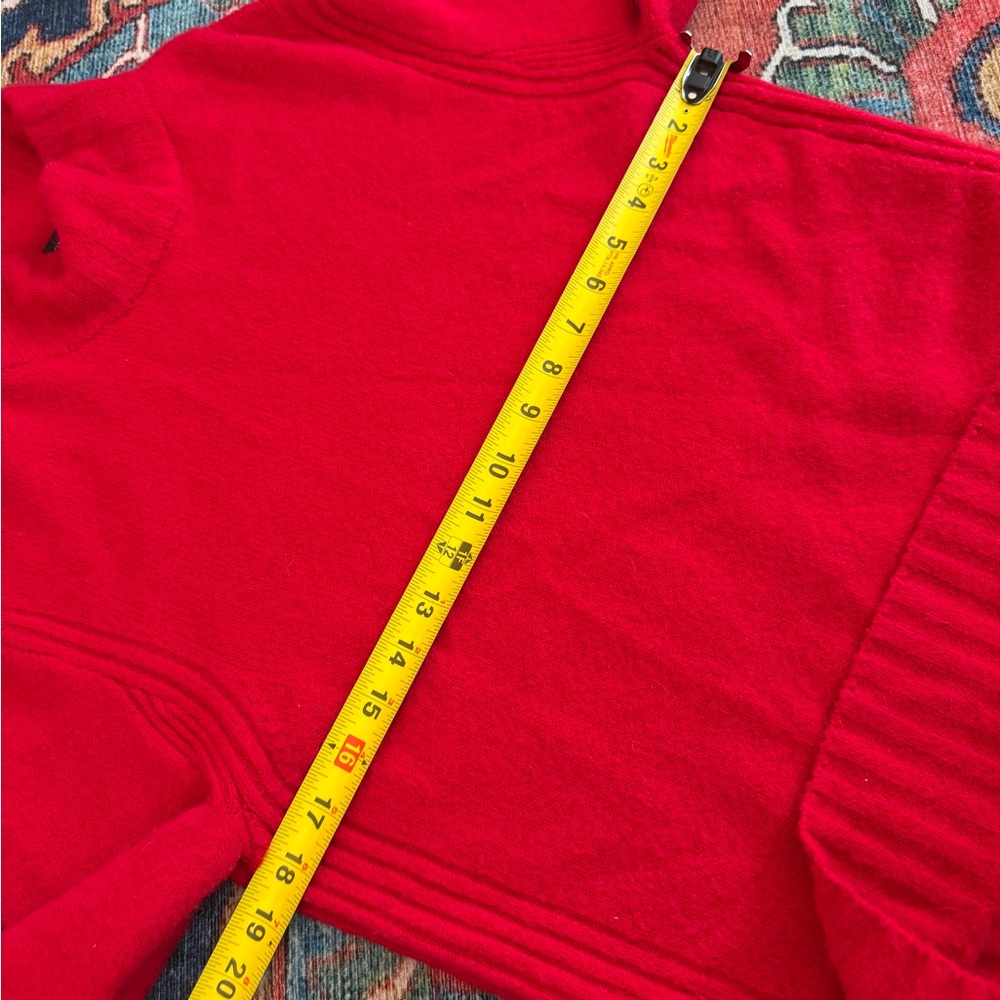 J.Crew Red Turtleneck Sweater Merino Wool Knit Pullover Turtleneck- sz M - Picture 6 of 6